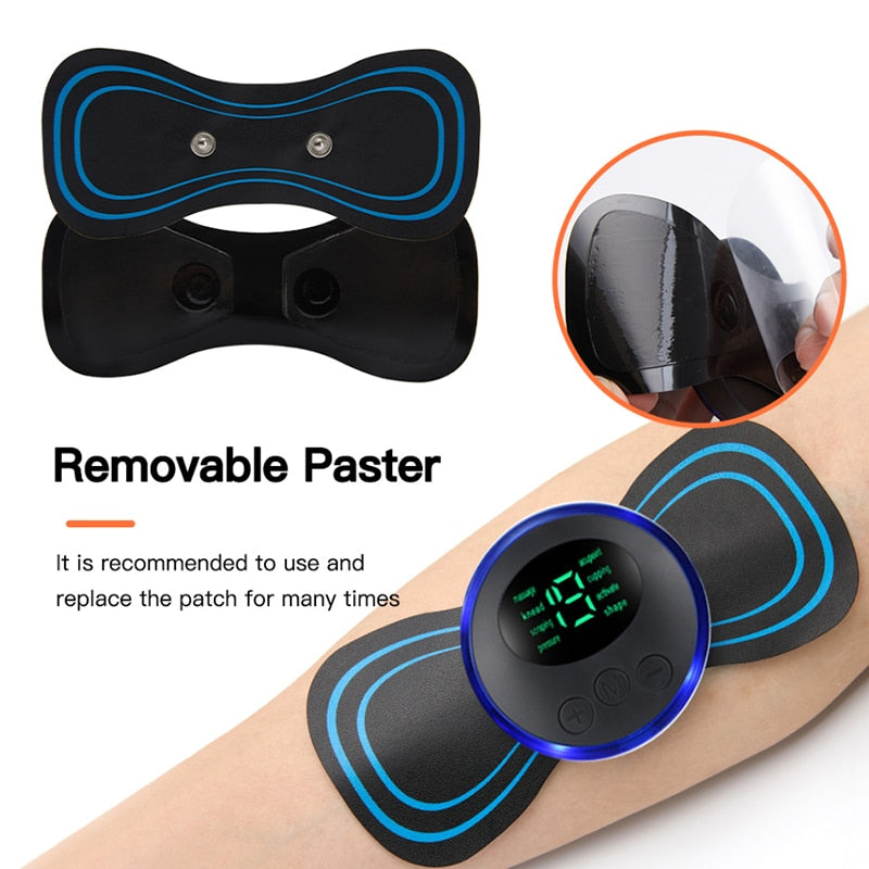 Neck Massage Patch Vibrating Hot Compress Full Body Rechargeable Mini  Portable Ems Pulse Massager Neck Massager Cervical Massage Back Massager  Patch For Home Or Travel Use